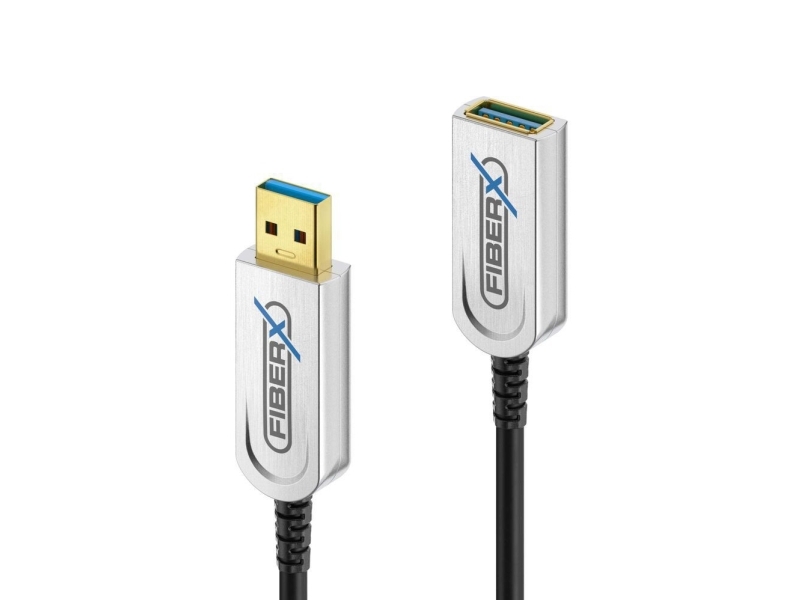 Fiberx Fx-I650-012, 12 M, Usb A, Usb A, Usb 3.2 Gen 1 (3.1 Gen 1), 10 Gbit/Sek., Sort, Sølv