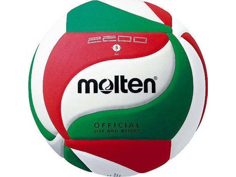 Billede af Volleyball Smeltet Hvid-Grøn-Rød V5m2200 (5)