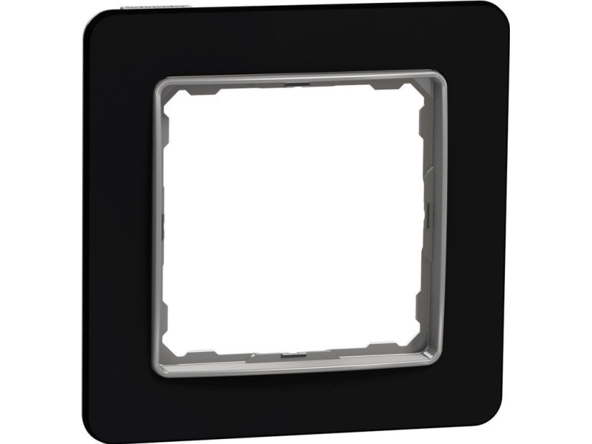 Schneider Electric Sedna Elements 1-Fags Ramme, Sort Glas