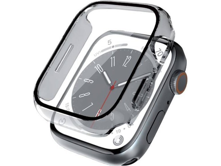Crong Crg-45Hs-Clr, Boks, Smartwatch, Sportsur, Transparent, Apple, Apple Watch Series 7/8 45Mm, Polykarbonat (Pc), Hærdet Glas