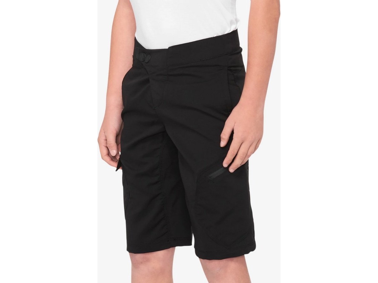 100% junior-shorts 100% RIDECAMP Youth Shorts sort str. 26 (EUR 40) (NY 2021)