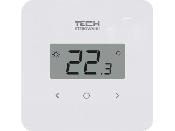 Trådløs rumtermostat/varmeregulator T-2.1 med 2-positions og fugtmåling hvid STT-2.1WH
