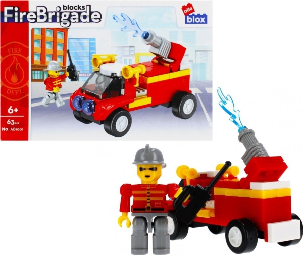 Alleblox construction blocks Fire Brigade 63-64el mix p12 price per 1pc