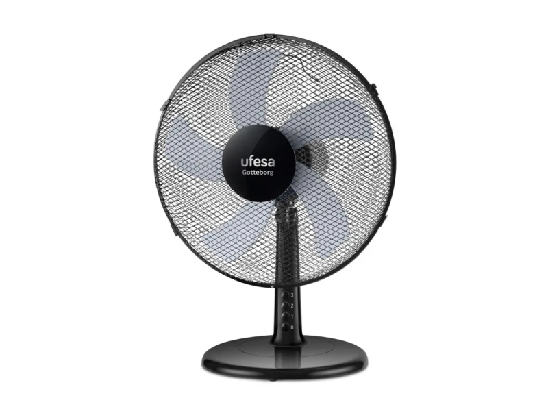 Ufesa 84105607, Husholdning ventilator, Sort, Bord, 30 cm, Knapper, Vekselstrøm