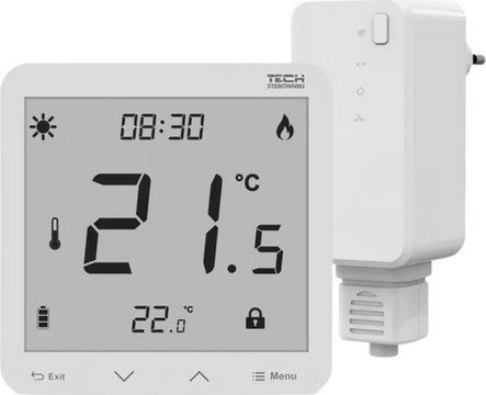 Trådlös rumsregulator, 2-läges batteridriven väggmontage T-3.2 vit STT-3.2WH | Komponenter - Automatiseringsteknik - Temperaturregulator | GameStuff