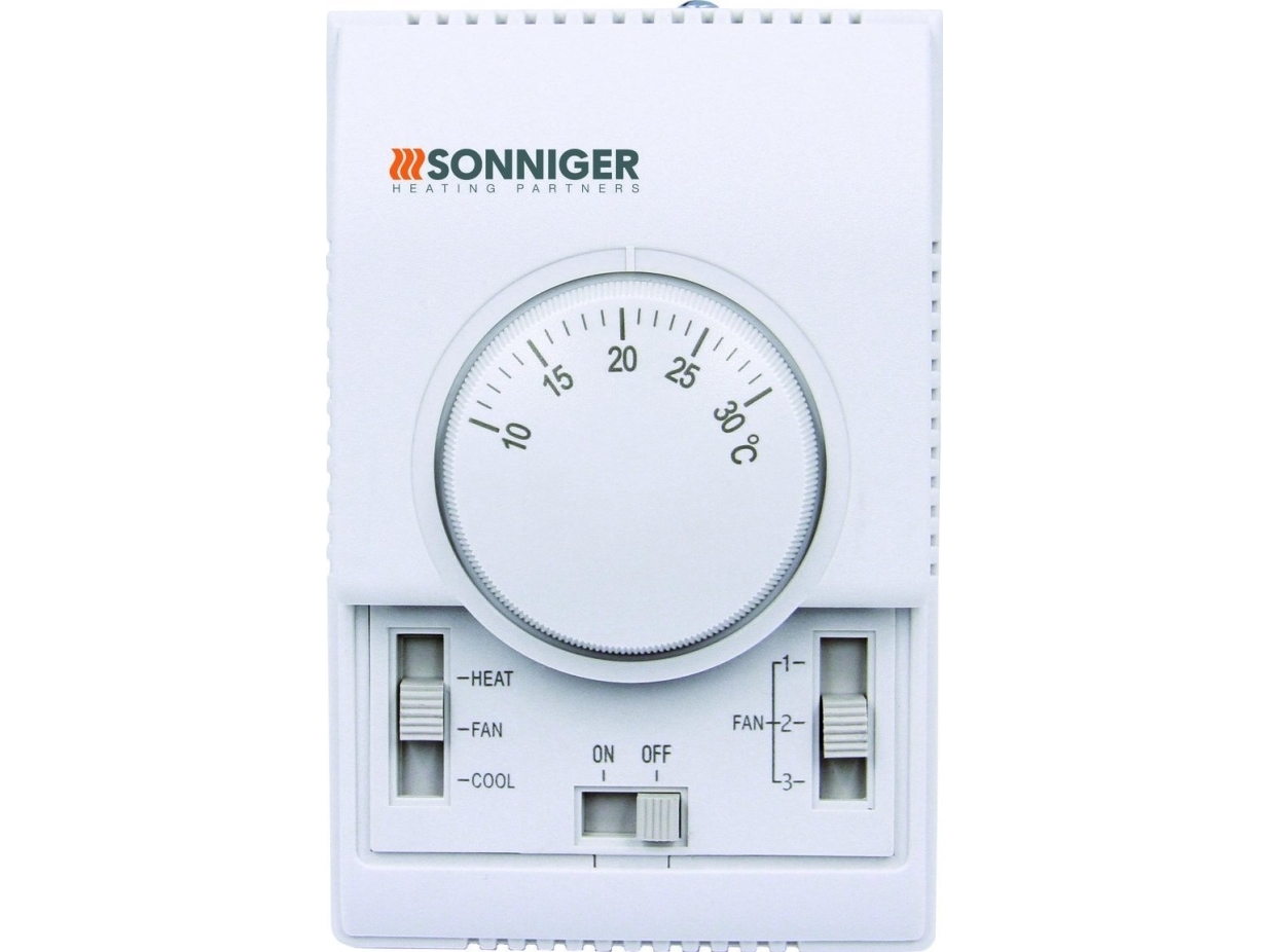 SONNIGER TR-110L styrepanel. 3-trins hastighedsregulator og termostat