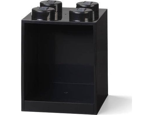 Lego Bausteinregal Brick Shelf 4, Breite: 159 Mm, Schwarz Bücherregal Mit 4 Noppen, Aus Abs-Kunststoff, Kann An Der - 1 Stück (41141733)
