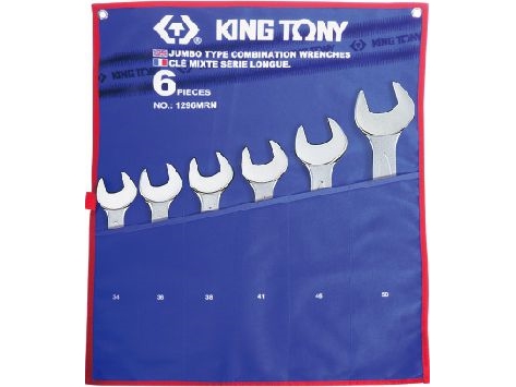 King Tony Sæt Skruenøgler 34-50 Mm / 6 Stk. Åben Og Ring