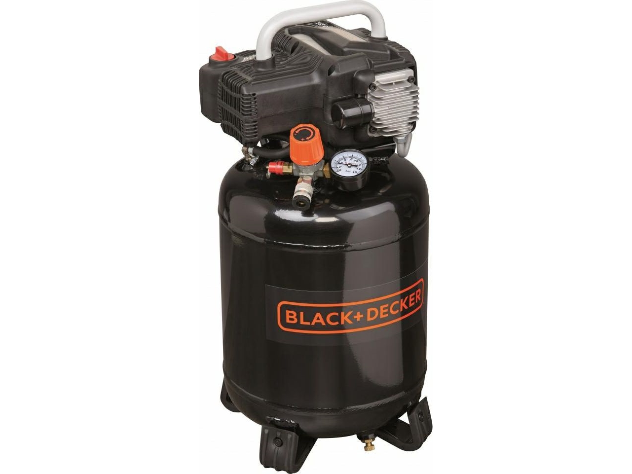 Black&Amp Decker Vertical Oil-Free Compressor 24L 1.5Hp 8Bar 180 L/Min