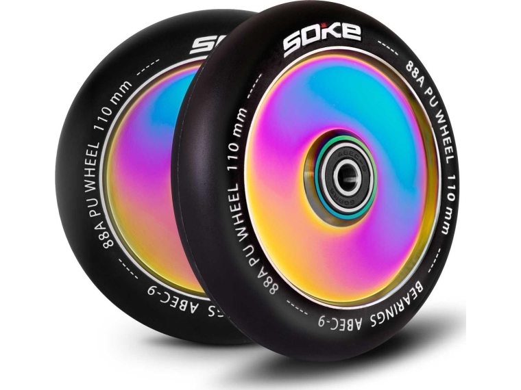 Soke scooterhjul 110mm full rainbow 2st. | Utomhusleksaker - Gå / Löpande fordon - Löphjul | GameStuff