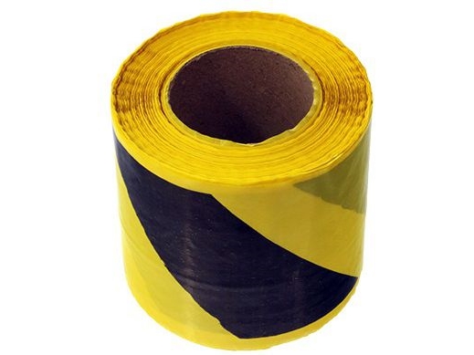 Hermès varningsband svart/gul 80 mm x 100 m (02179) | EL Artiklar - Vägar & tillägg - Isoleringstejp | GameStuff