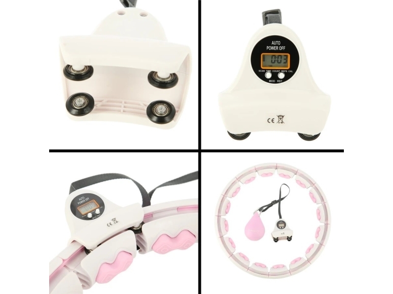 Hms Hula Hop Hhw06 Med Tapper, Vægte Og Tæller - Pink