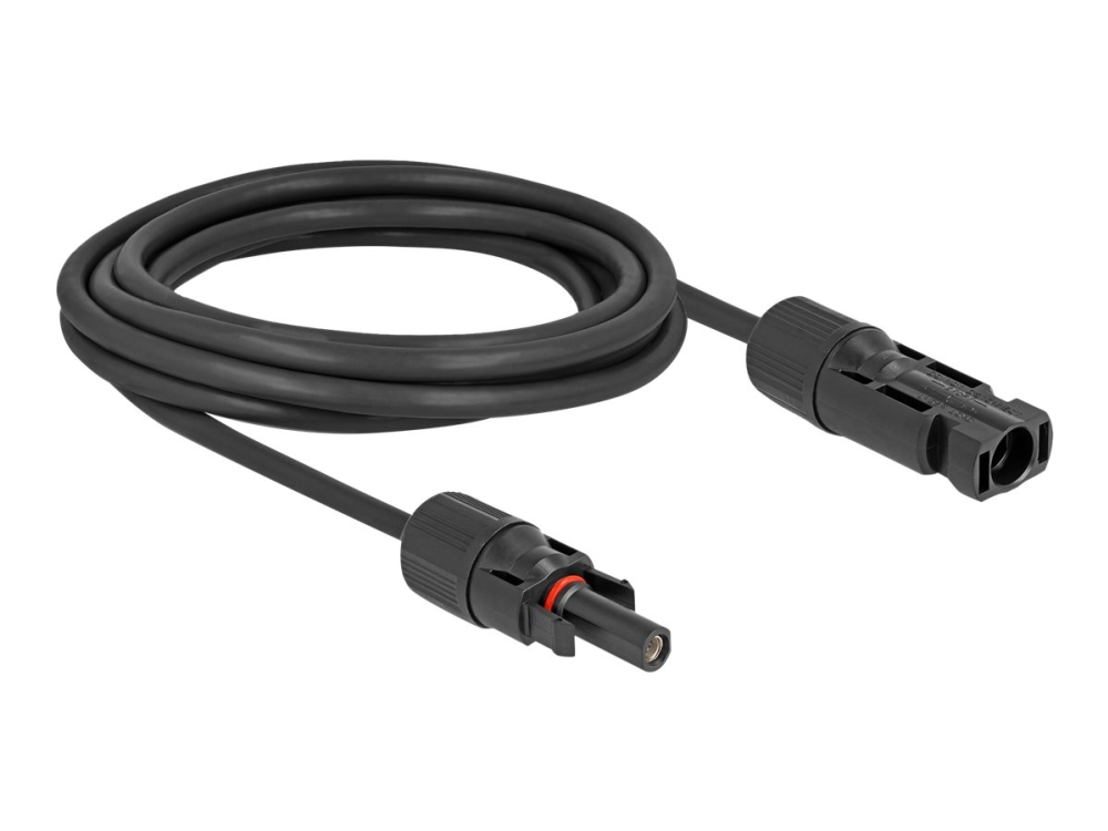 Delock - Solar cable - DL4 (hane) till DL4 (hona) - 1500 V - 3 m - snäpp-in - svart | Ventilation & Klimat - Uppvärmning - Solceller | GameStuff