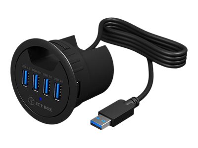Icy Box Ib-Hub1403 - Hub - 4 X Superspeed Usb 3.0 - Skylle-Monterbar