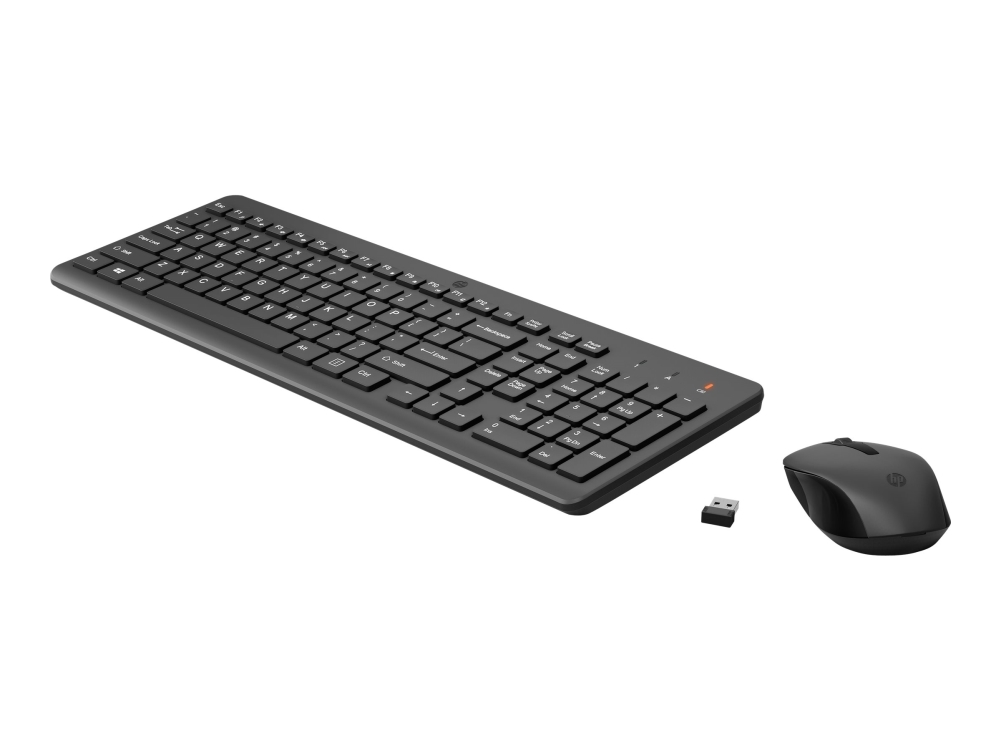 Hp 330 - Sæt Med Mus Og Tastatur - Trådløs - 2.4 Ghz -Nordic - Sort - For Hp 21, 22, 24, 27 Laptop 15, 15S, 17 Pavilion 24, 27, Tp01 Pavilion Laptop