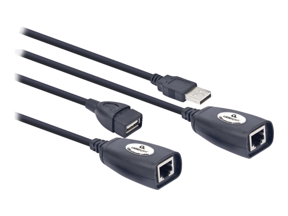Gembird Usb Extender Up To 30 M, Schwarz, Ce, Rohs, Usb, 125 Mm, 200 Mm, 20 Mm