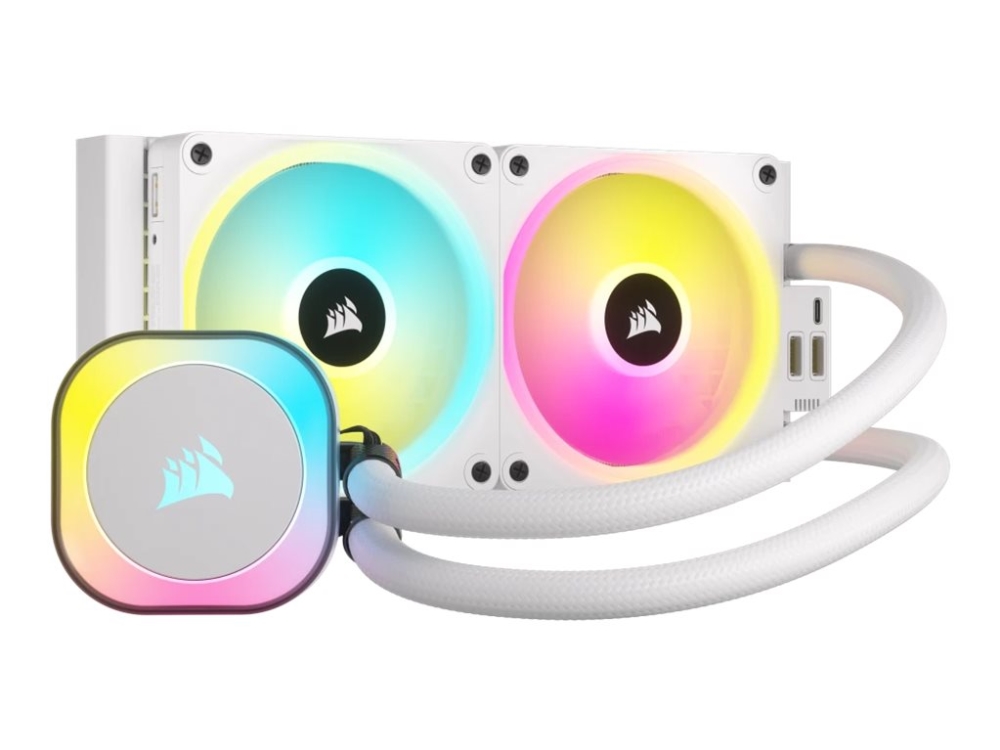 Corsair Icue Link H100i Rgb - Processors Flydende Kølesystem - Radiatorstørrelse: 240 Mm - (For: Lga1156, Lga1155, Lga1150, Lga1151, Am4, Lga1200, Lg