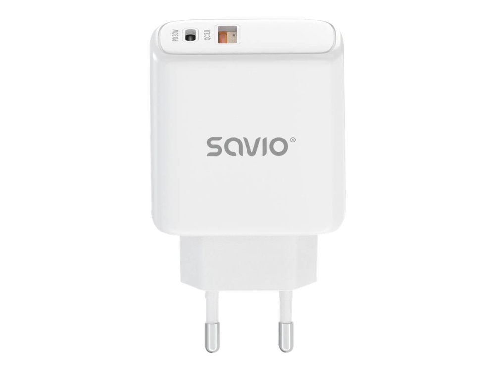 SAVIO LA-06 USB typ A och typ C snabbladdning Power Delivery 3.0 inomhus | Tele & GPS - Batteri & Laddare - Laddare | GameStuff