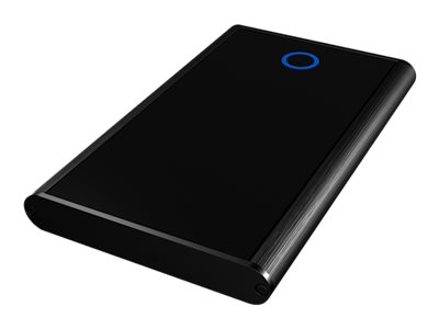 Icy Box Ib-273Stu3, Ext. Hdd-Gehäuse, 1X 2,5" Sata Hdd Zu Usb 3.2 Gen 1 Host, Blaue Kreisbeleuchtung, Aluminium, Schwarz, Hdd / Ssd-Gehäuse, 2.5", Sa