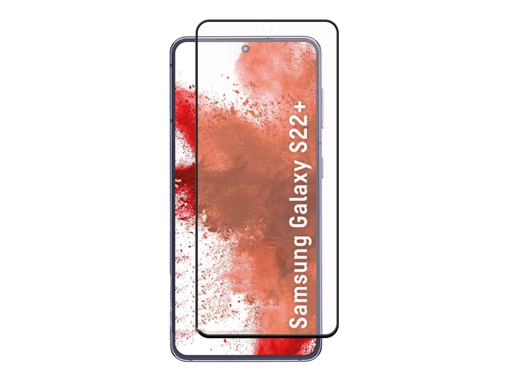 Displex Real Glass - Skærmbeskytter For Mobiltelefon - Fuldt Omslag - 3D - Glas - Rammefarve Sort - For Samsung Galaxy S22+