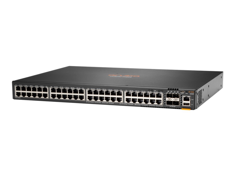 Hpe Aruba Networking Cx 6200F 48G 4Sfp+ Switch - Switch - L3 - Administreret - 48 X 10/100/1000 + 4 X 100/1000/10G Sfp+ - Front Og Side Til Ryg - Mon
