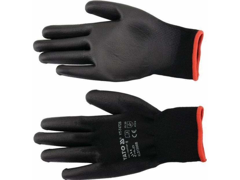 Yato Arbejdshandsker I Nylon Sort 8
