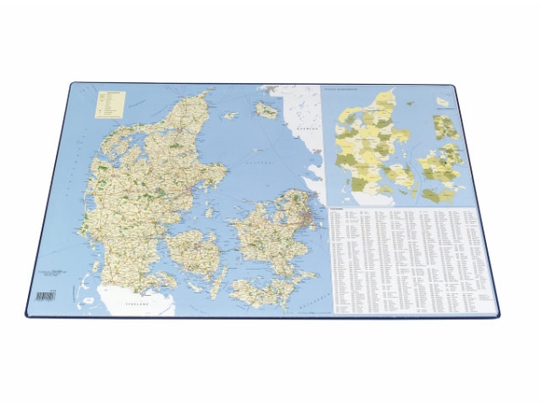 Skrivunderlag Bantex Danmark karta 44x63 cm | Möbler - Tillbehör - Skrivbordstillbehör | GameStuff