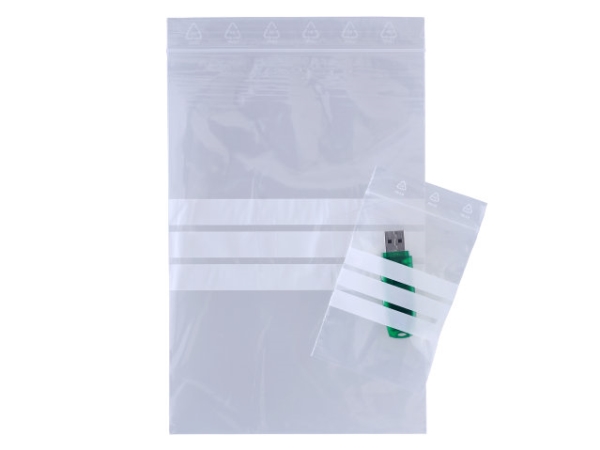Reißverschlussbeutel, Master'in Performance, 50 Μm 150 X 220 Mm, Ld-Pe, Transparent Mit Schreibfeld, Reißverschluss