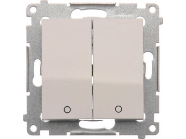 Kontakt-Simon Simon 54 dobbeltpolet afbryder (modul) 16AX 250V hvid DW22A.01/11