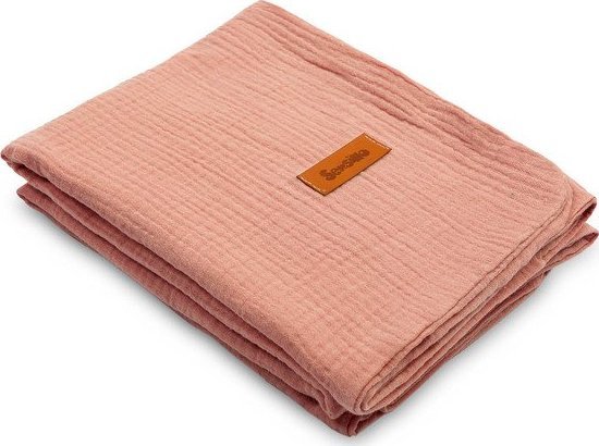 Se Sensillo Muslin Blanket Retro Pink 75X100 hos Computersalg.dk
