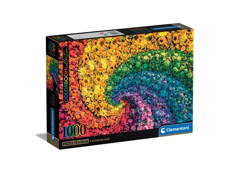Clementoni Puslespil - Colorboom Collection - Whirl - 1000 Brikker