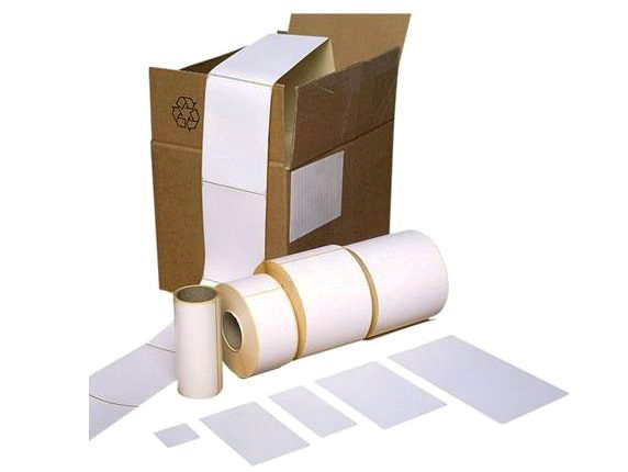Termoetiket U/Tryk Hvid Eco 100X150mm 450Stk/Rul Ø25mm M. Perf. Hvid 1X1x1mm (450Ea)
