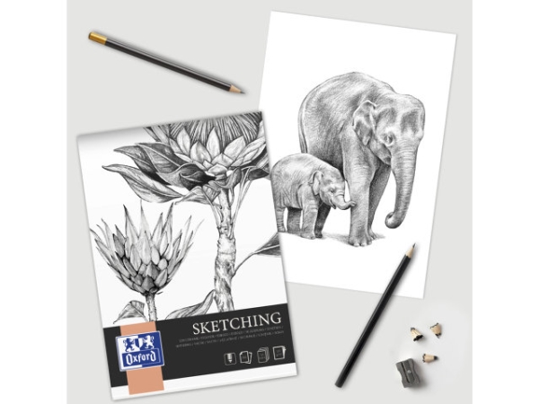 Oxford 400166120, Monokromatiskt, Vit, A3, 50 ark, 120 g/m ^, Mjukt omslag | Skrivredskap - Skrivtillbehör - Övriga | GameStuff