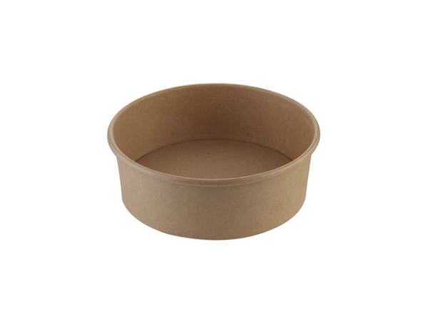Salatschüssel Karton Braun 750Ml Ø185x50mm 26 Oz 50Pcs/Pack Braun 1X1x1mm (50Ea)