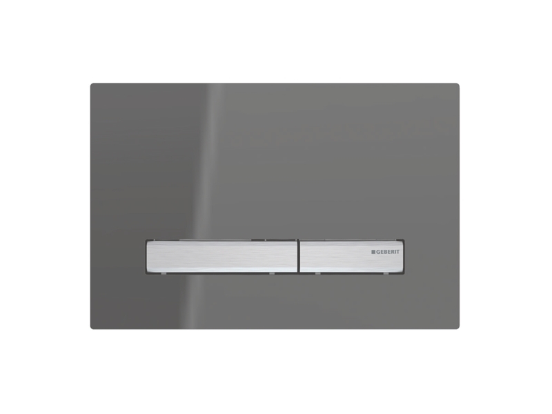 Geberit Sigma 50 kontrollplatta i rökt glas/krom | VVS Artiklar - Badrum - Tillbehör för toalett | GameStuff