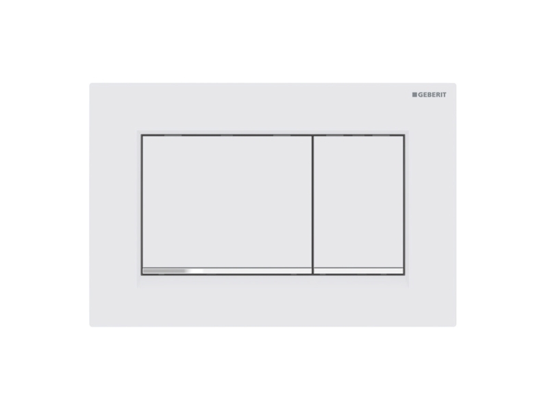 Geberit 115.883.Jt.1, Skylleplade, Hvid, Krom, Geberit, 246 Mm, 12 Mm, 164 Mm