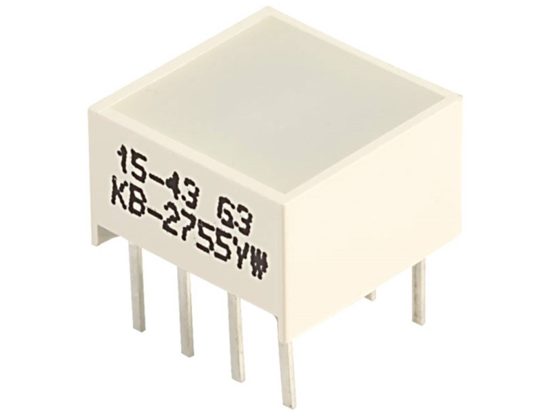 Kingbright KB-2755YW LED-søjlediagram 4x Gul (L x B x H) 9.94 x 9.94 x 6.12 mm