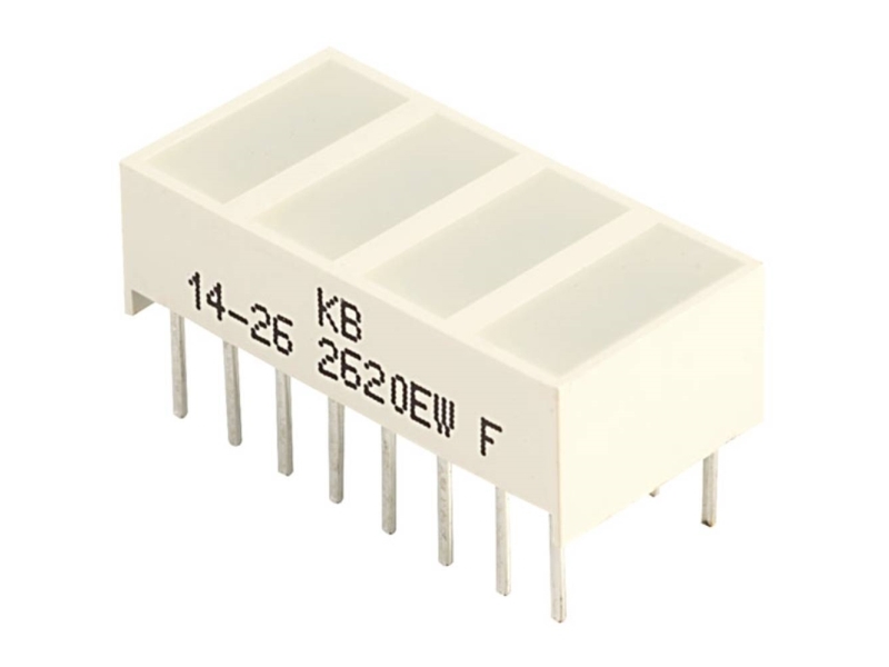 Kingbright KB-2620EW LED-søjlediagram 8x Rød (L x B x H) 20.04 x 9.94 x 6.12 mm
