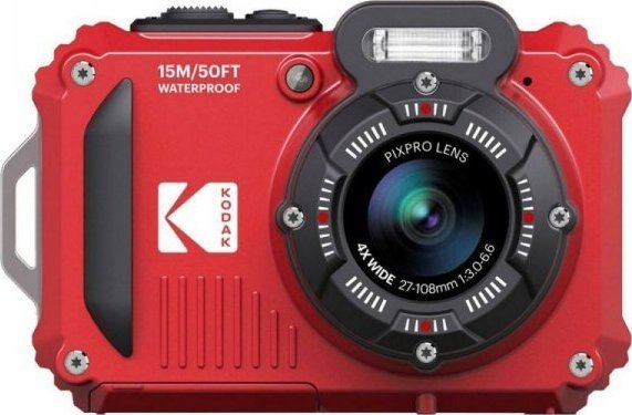 Kodak PIXPRO WPZ2, 16,76 MP, 4608 x 3456 pikseliä, BSI CMOS, 4x, Full HD, Punainen