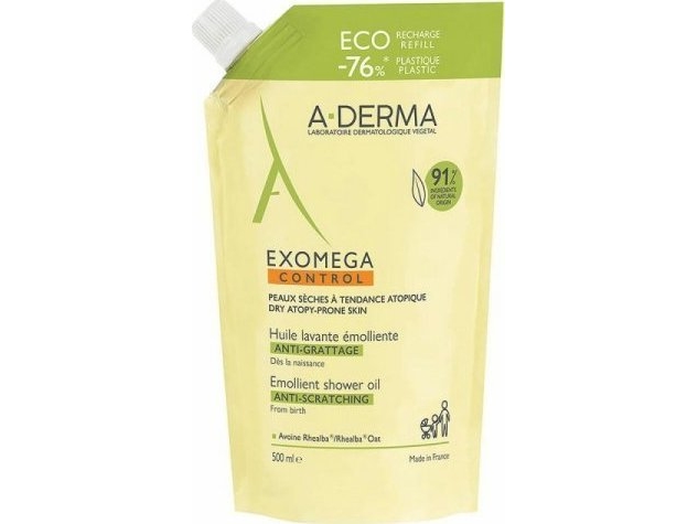 A-Derma Exomega Control Emollient Shower Oil - Nachfüllung - - 500 Ml