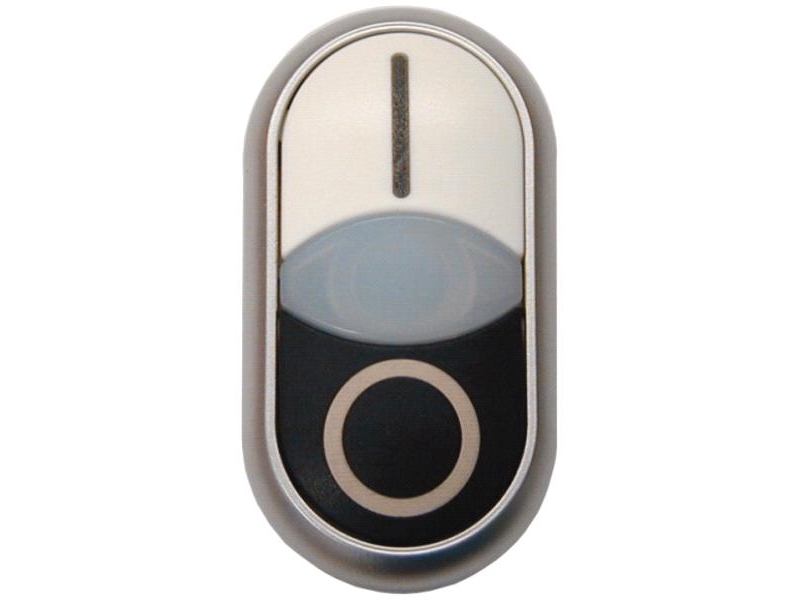 Eaton 216706 M22-DDL-WS-X1/X0 Kaksoispainike Valkoinen, musta 1 kpl