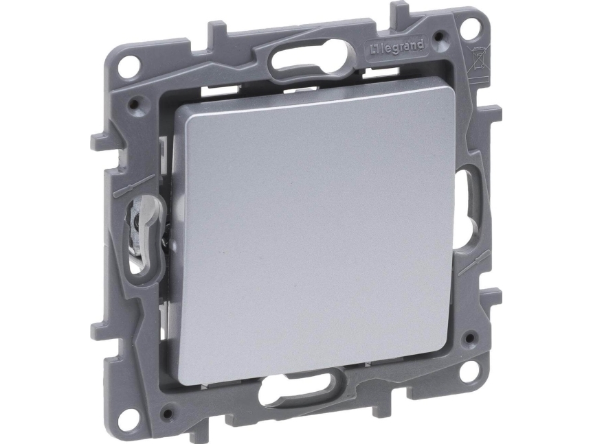 Legrand Niloe Selection Einpoliger Schalter 10Ax Aluminium 762100