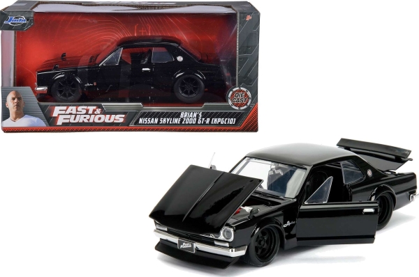 Jada Toys 253203004, Bybil model, Formonterede, 1:24, Nissan Skyline 2000 GT-R, Ethvert køn, Sort