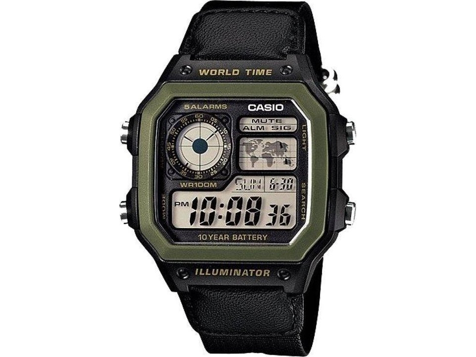 Casio AE-1200WHB-1BVDF, Vedenpitävä, Elektroninen