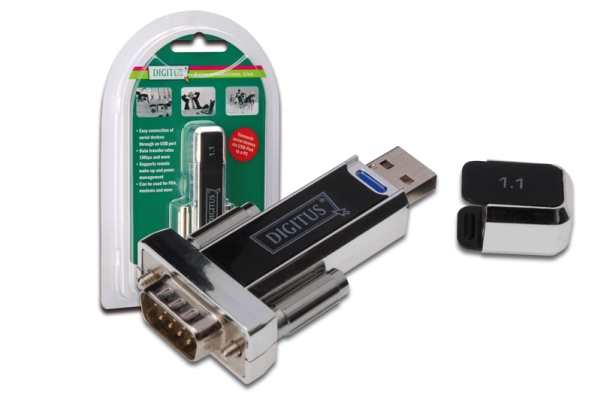 Digitus Usb 1.1 Serial Adapter, Usb, Usb 1.1, Schwarz, Pl-2303Hx, Usb, 1 Mbit/S
