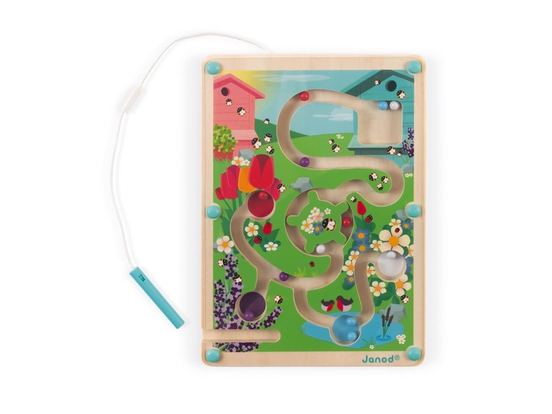 JANOD Wooden Magnetic Beehive Maze, Muovi, Puu