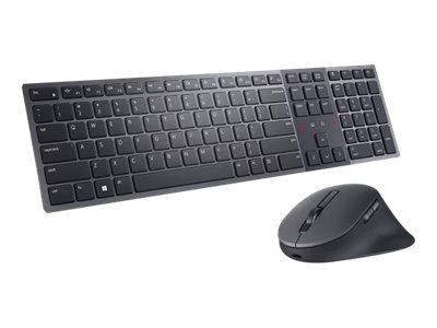Dell Pro Premium Collaboration Km900 - Sæt Med Mus Og Tastatur - Samarbejde - Bagbelyst - Trådløs - 2.4 Ghz, Bluetooth 5.1 - Qwerty - Us Internationa