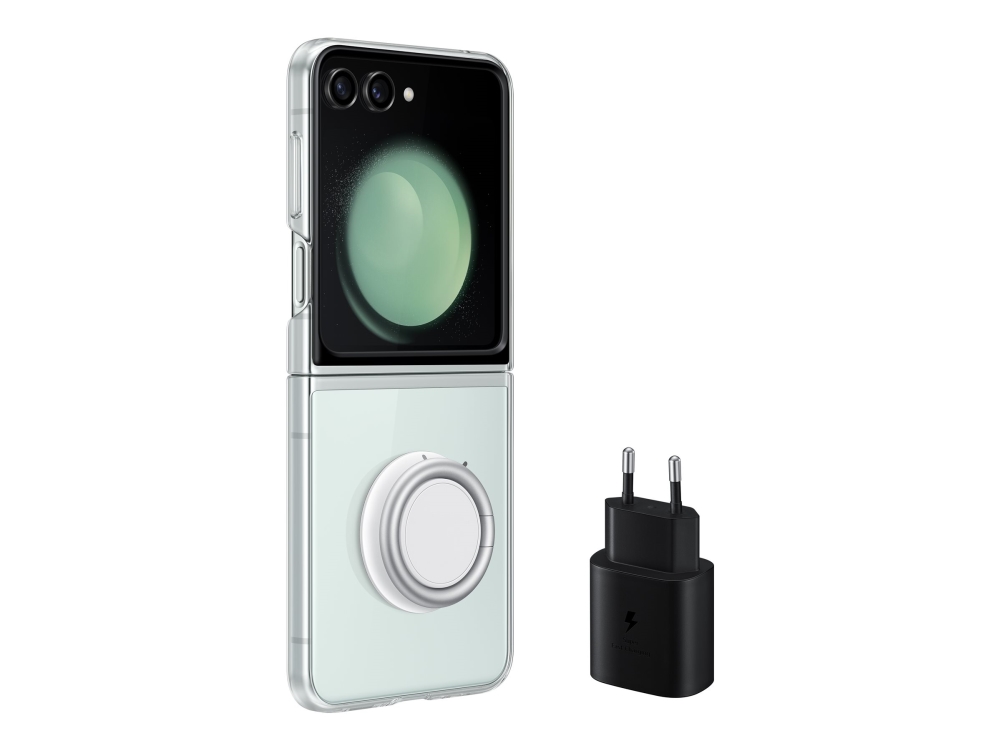Samsung Ef Xf73k Tillbehörssats För Mobiltelefon Transparent Svart För Galaxy Z Flip5