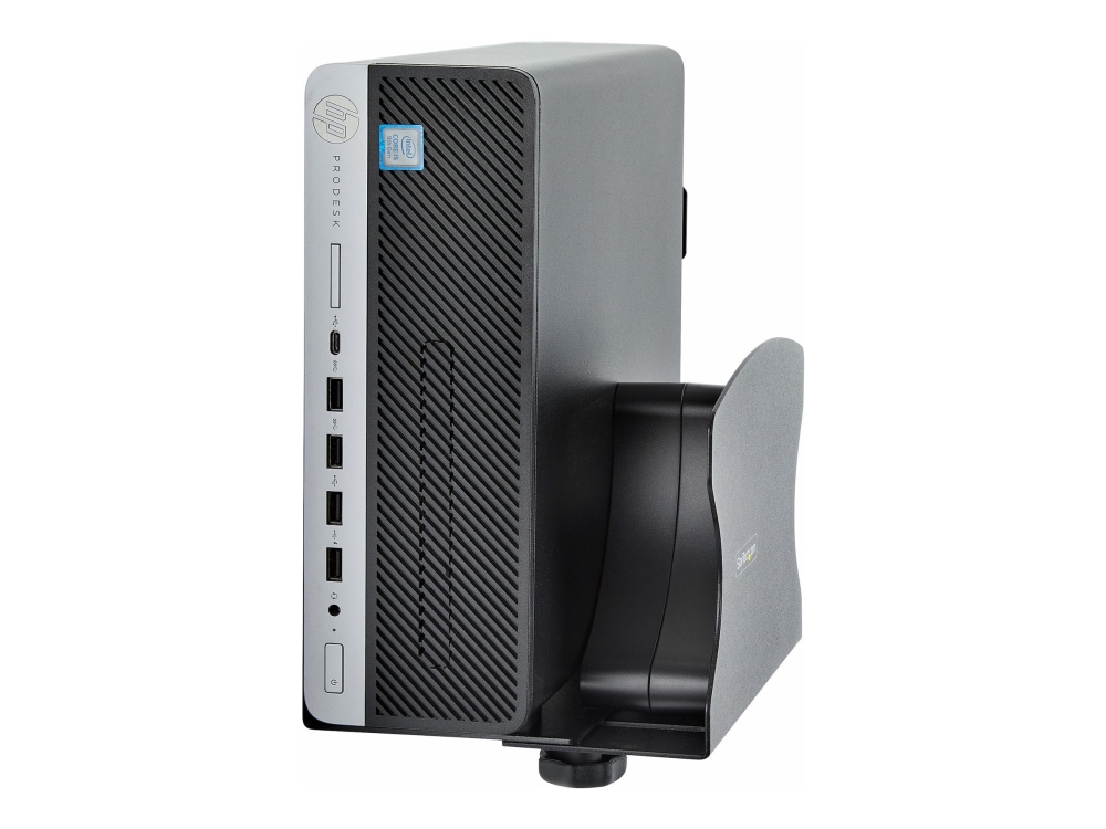Startech Pc Wall Mount Bracket, For Desktop Computers Up To 40Lb, Toolless Width Adjustment 1.9-7.8In (50-200Mm), Heavy-Duty Steel, Cpu Tower/Case Sh