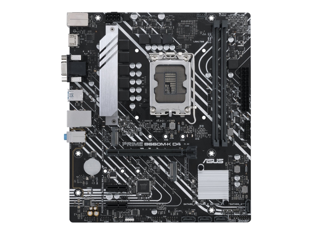 Asus Prime B660m-K D4 - Motherboard - Micro-Atx - Lga1700 Sockel - B660 Chipsatz - Onboard-Grafik (Cpu Erforderlich) - Hd Audio (8-Kanal)